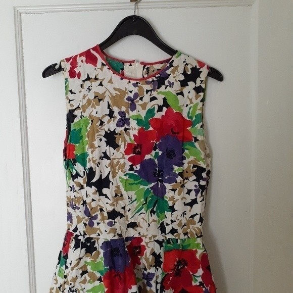 Elegance Vintage dress couture floral 60s dress designer 4 s small mid century - Picture 3 of 9